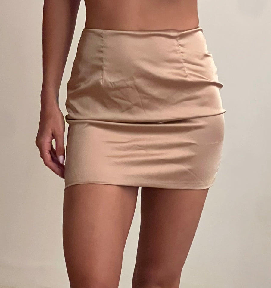 More to Come Silk Mini Skirt